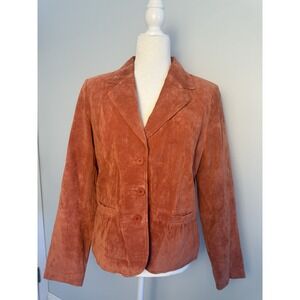 Suede Orange Jacket Vintage Pursuits Medium women's